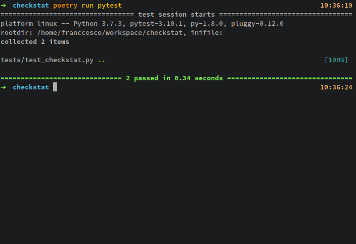 Pytest green test